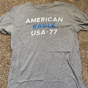 American Eagle Outfitters Gray Graphic T-Shirt for Men